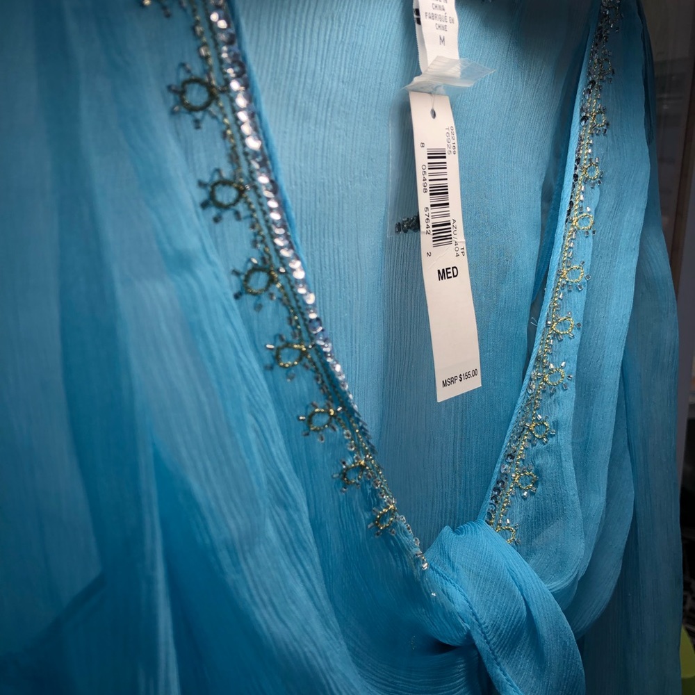 NEW Tie Front and Beaded Top